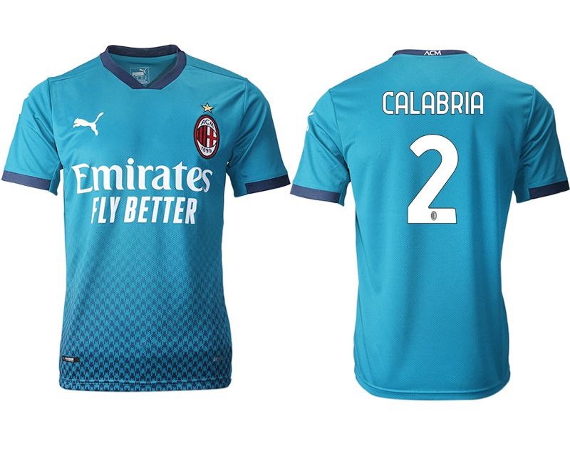 Men 2020-2021 club AC milan away aaa version #2 blue Soccer Jerseys->ac milan jersey->Soccer Club Jersey